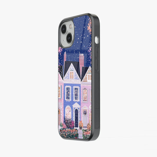 Midnight Garden Townhomes Abstract Glass Case