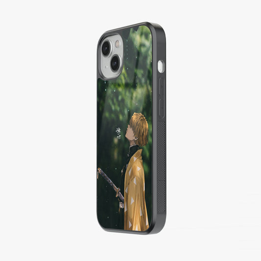 Zenitsu in the Rain Silent Thunder Glass Case