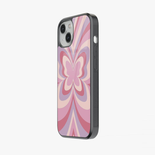 Groovy Butterfly Swirl Glass Case