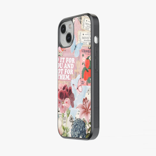 Vintage Collage Aesthetic Glass Case