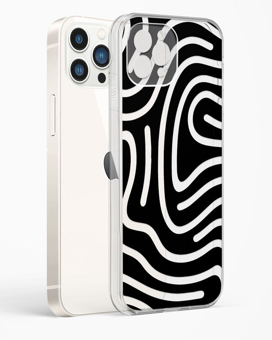 Abstract Black Line Art Clear Case