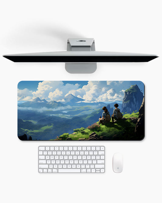 Anime character traveling Desk Mat