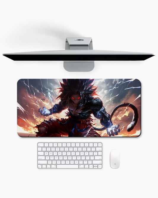 The Primal Saiyan's Charged Power Desk Mat