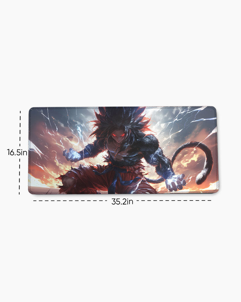The Primal Saiyan's Charged Power Desk Mat