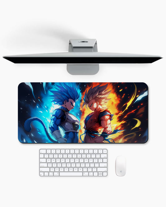 The Saiyan's Fire and Ice Desk Mat