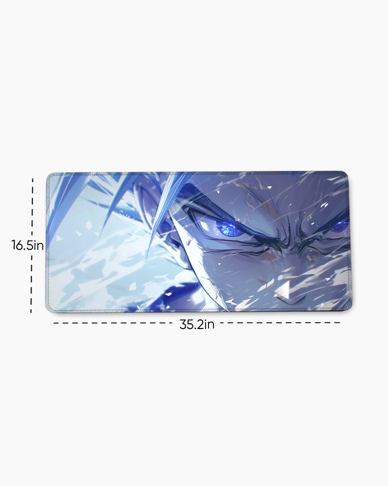 The Saiyan's Blue Aura Desk Mat
