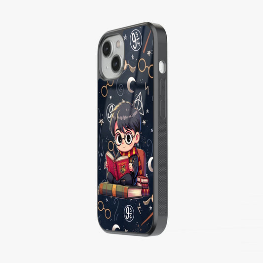 Harry Potter Reading Ghibi Art Glass Case