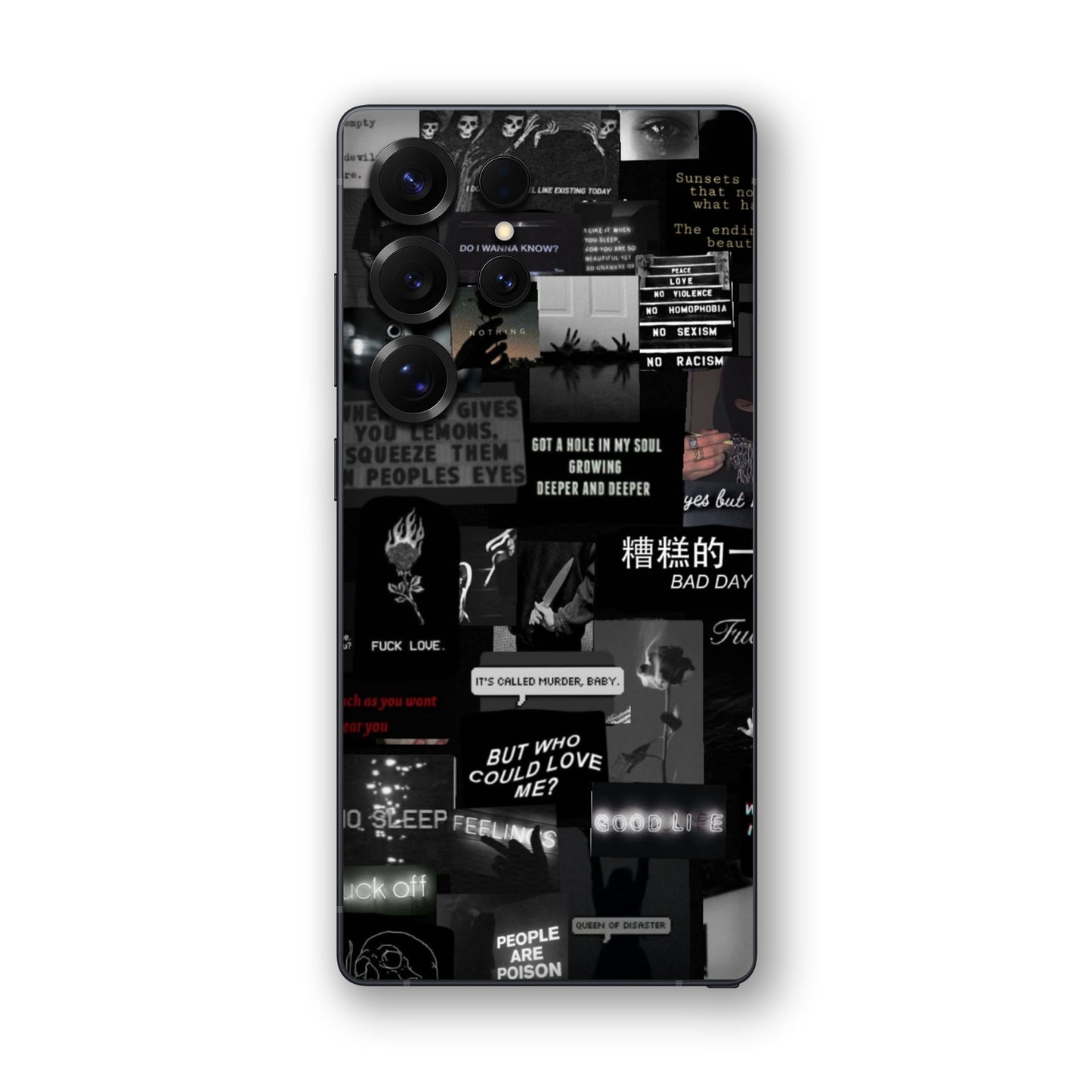 Bad Day Dark Collage Mobile Skin