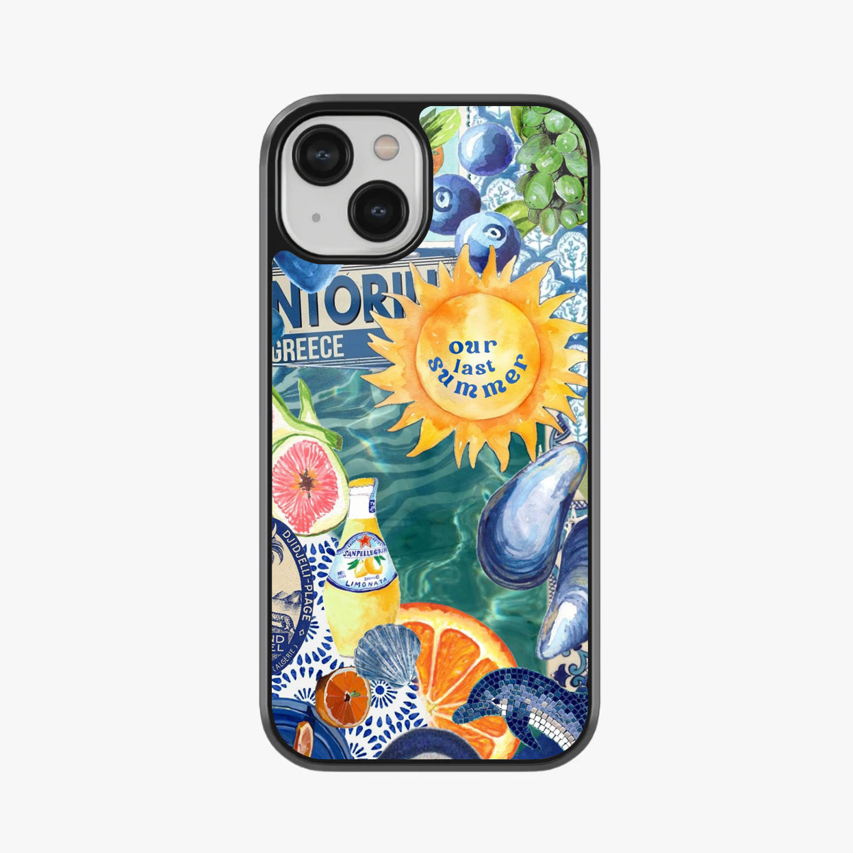 Mediterranean Escape Abstract Glass Case