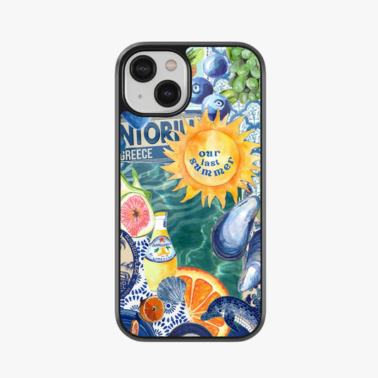 Mediterranean Escape Abstract Glass Case