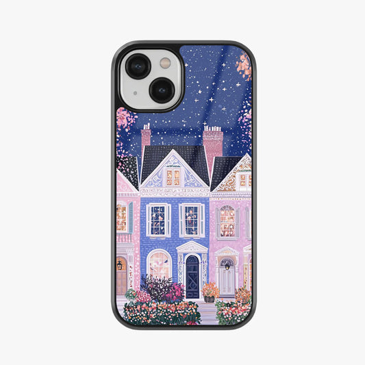 Midnight Garden Townhomes Abstract Glass Case