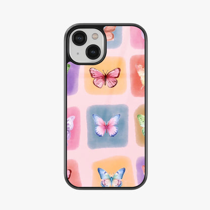 Pastel Butterfly Dream Abstract Glass Case
