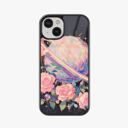 Pastel Planet & Rose Garden Abstract Glass Case