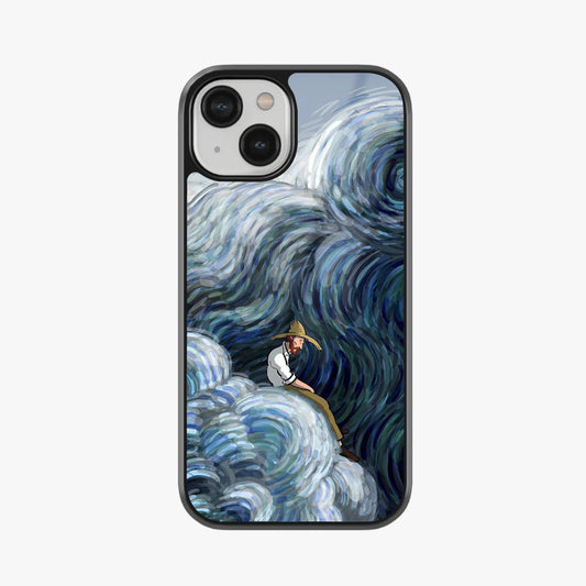 The Thinker in the Storm Abstract Glass Case