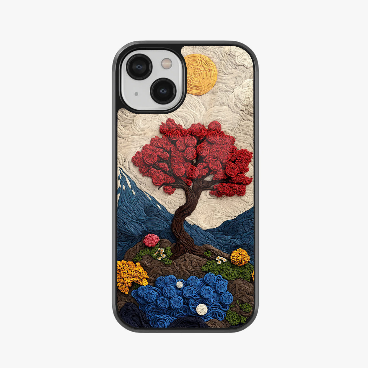 Abstract Yarn Landscape Glass Case