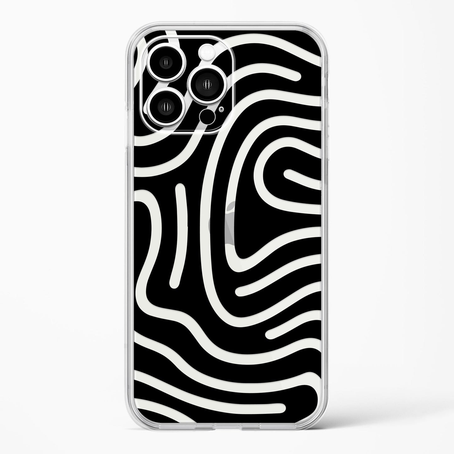 Abstract Black Line Art Clear Case