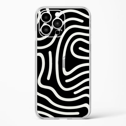 Abstract Black Line Art Clear Case