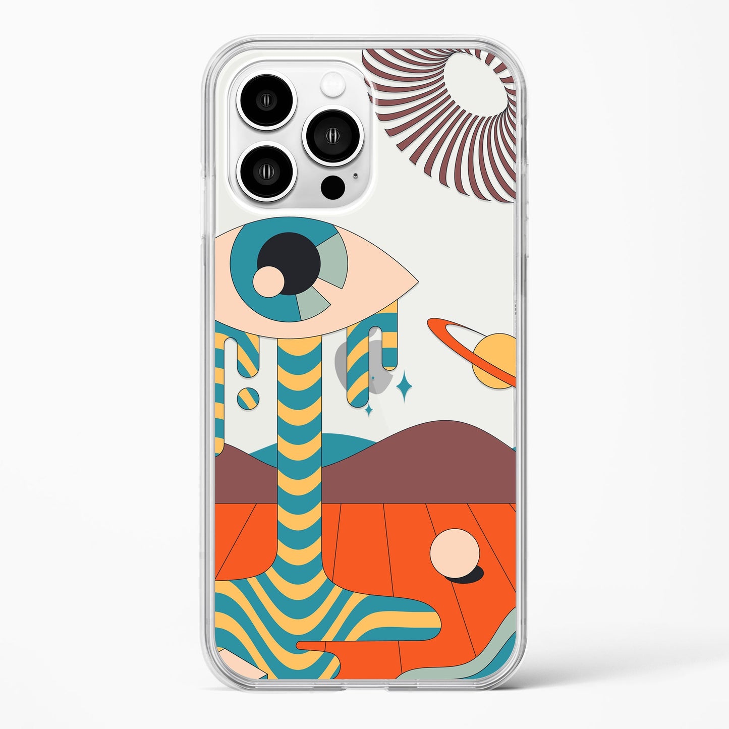 Abstraction Bright Psychedelic Clear Case