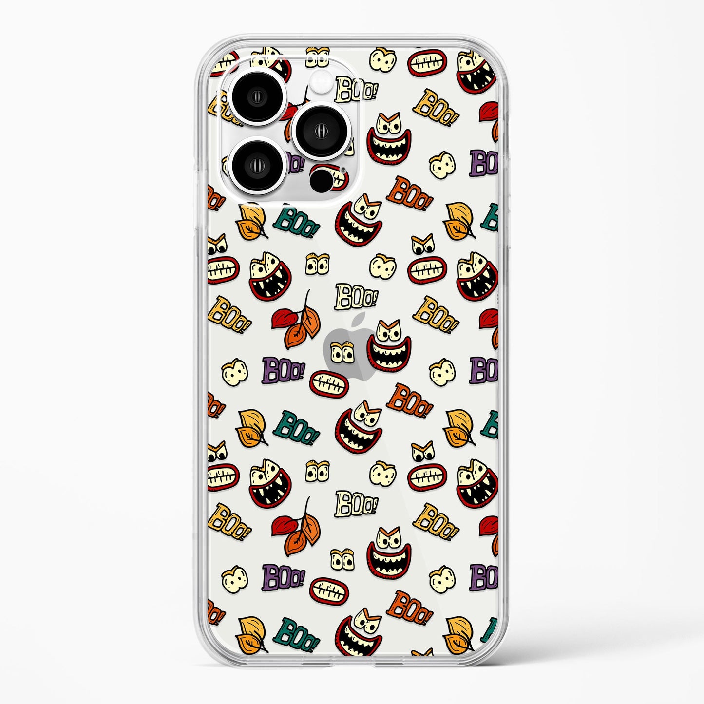 Boo Pattern Clear Case