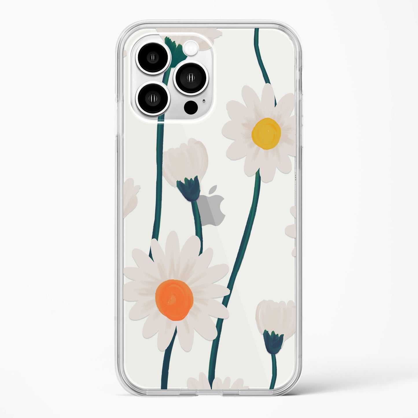 Daisy Patterned Clear Case
