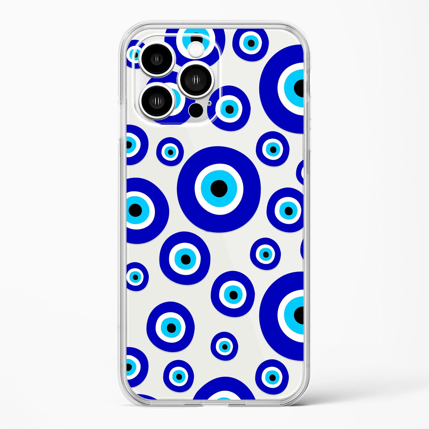 Seamless Evil Eyes Pattern Clear Case