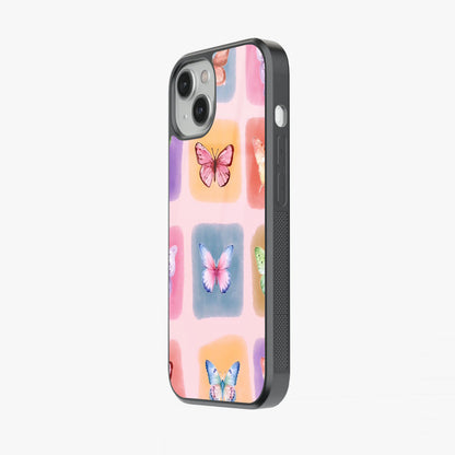 Pastel Butterfly Dream Abstract Glass Case