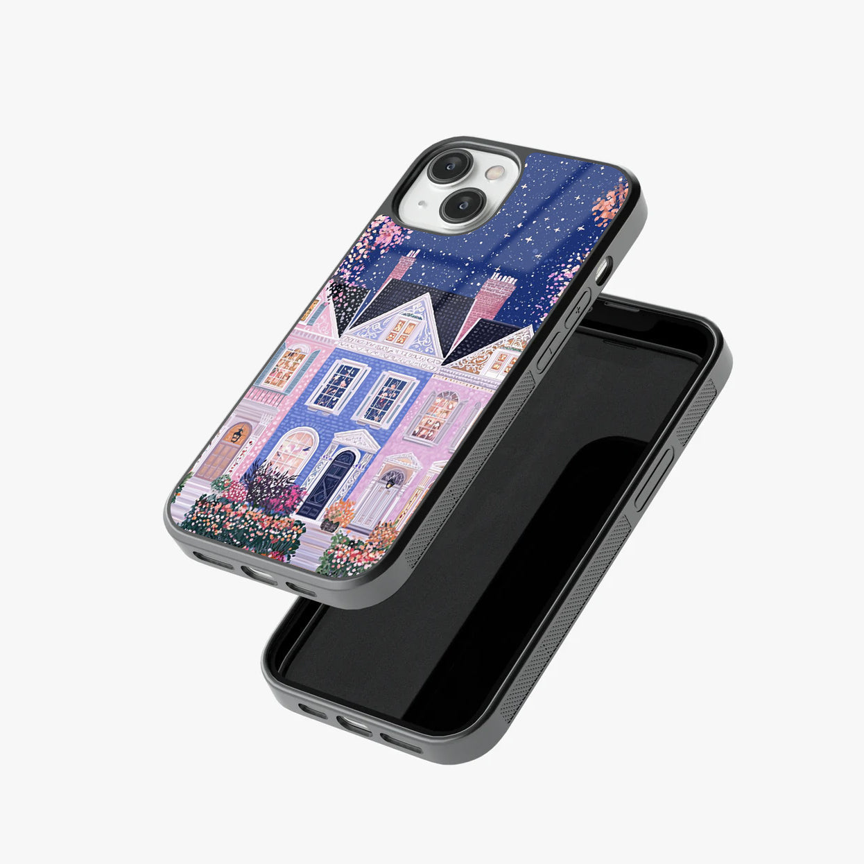 Midnight Garden Townhomes Abstract Glass Case