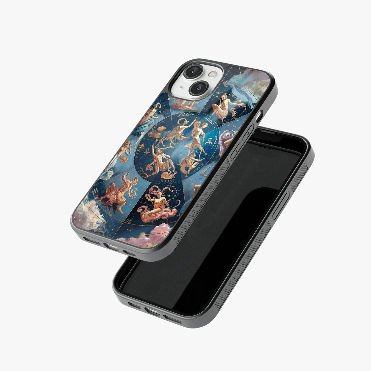 Vintage Zodiac Galaxy Abstract Glass Case