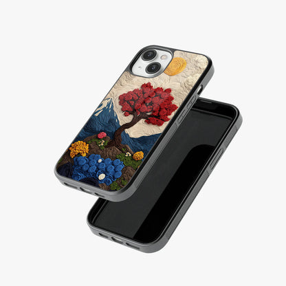 Abstract Yarn Landscape Glass Case