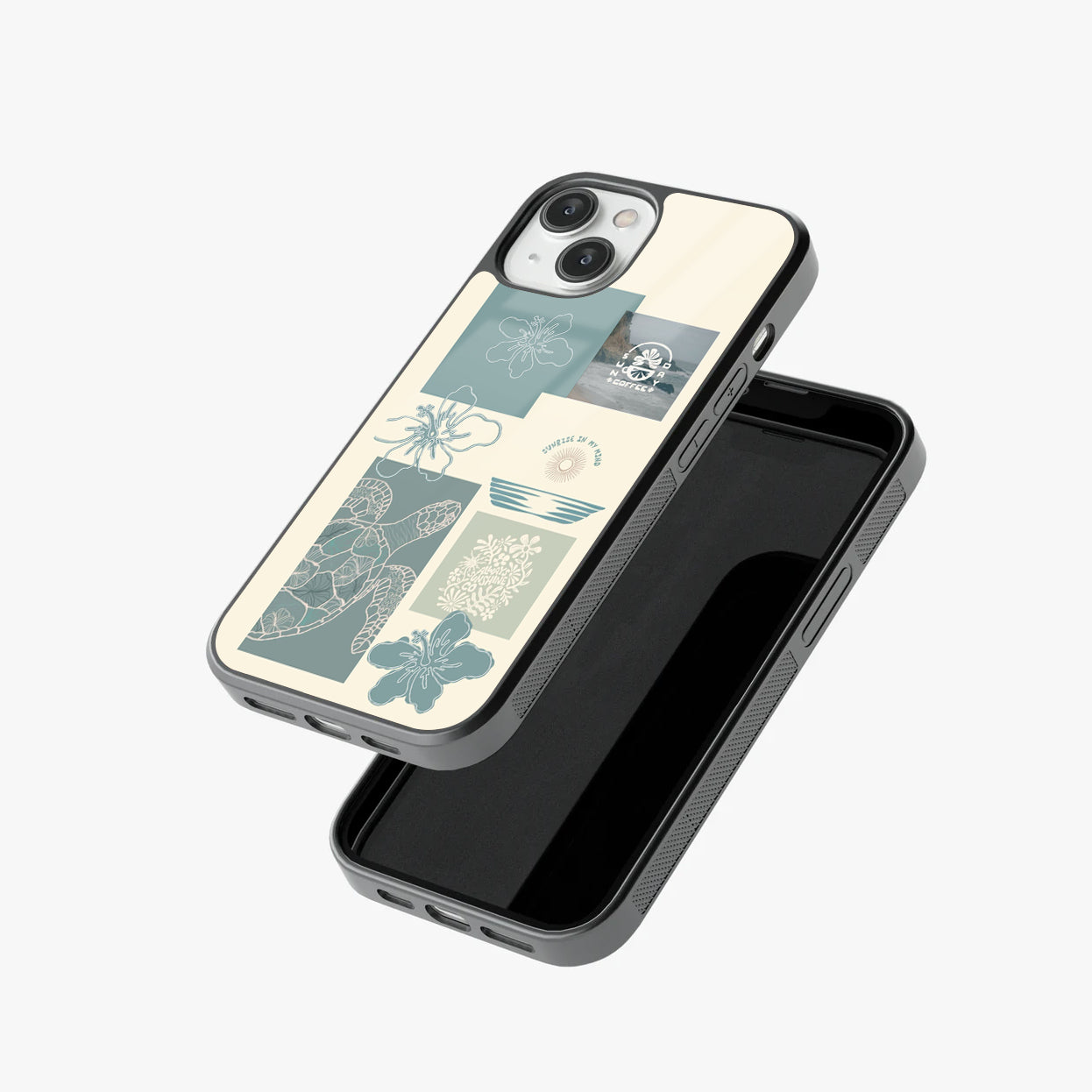 Boho Beach Vibes Abstract Glass Case