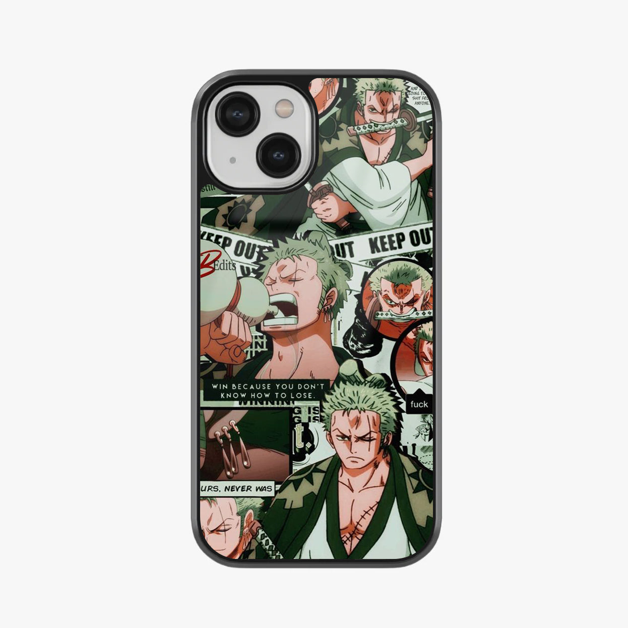 Zoro Attitude Collage Glass Case