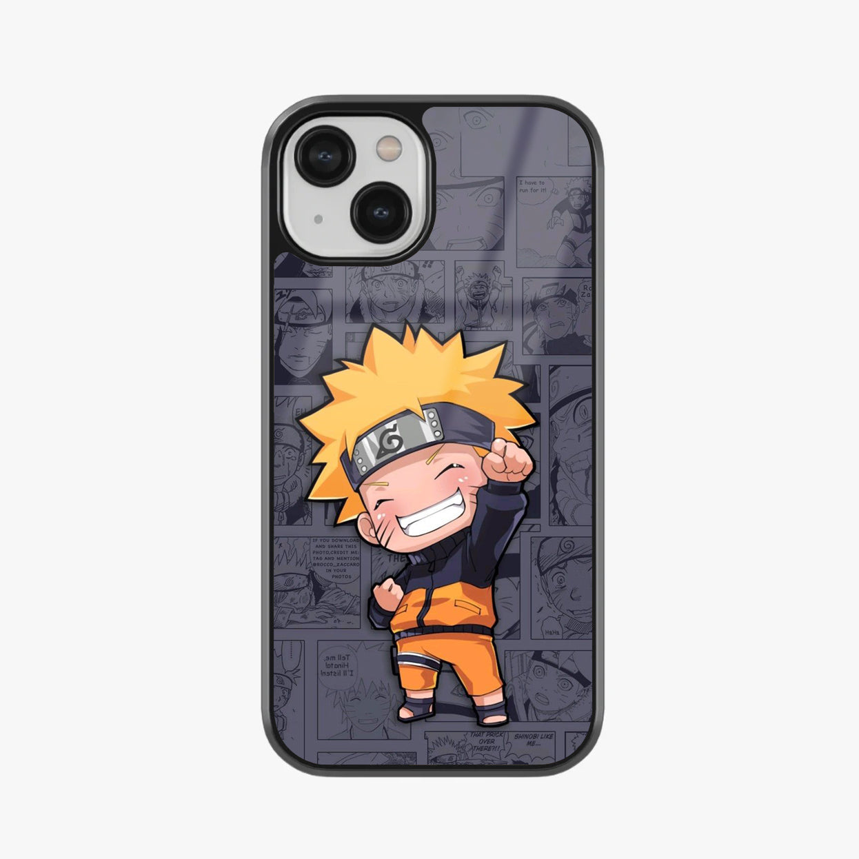 Cute Ghibi Naruto Glass Case