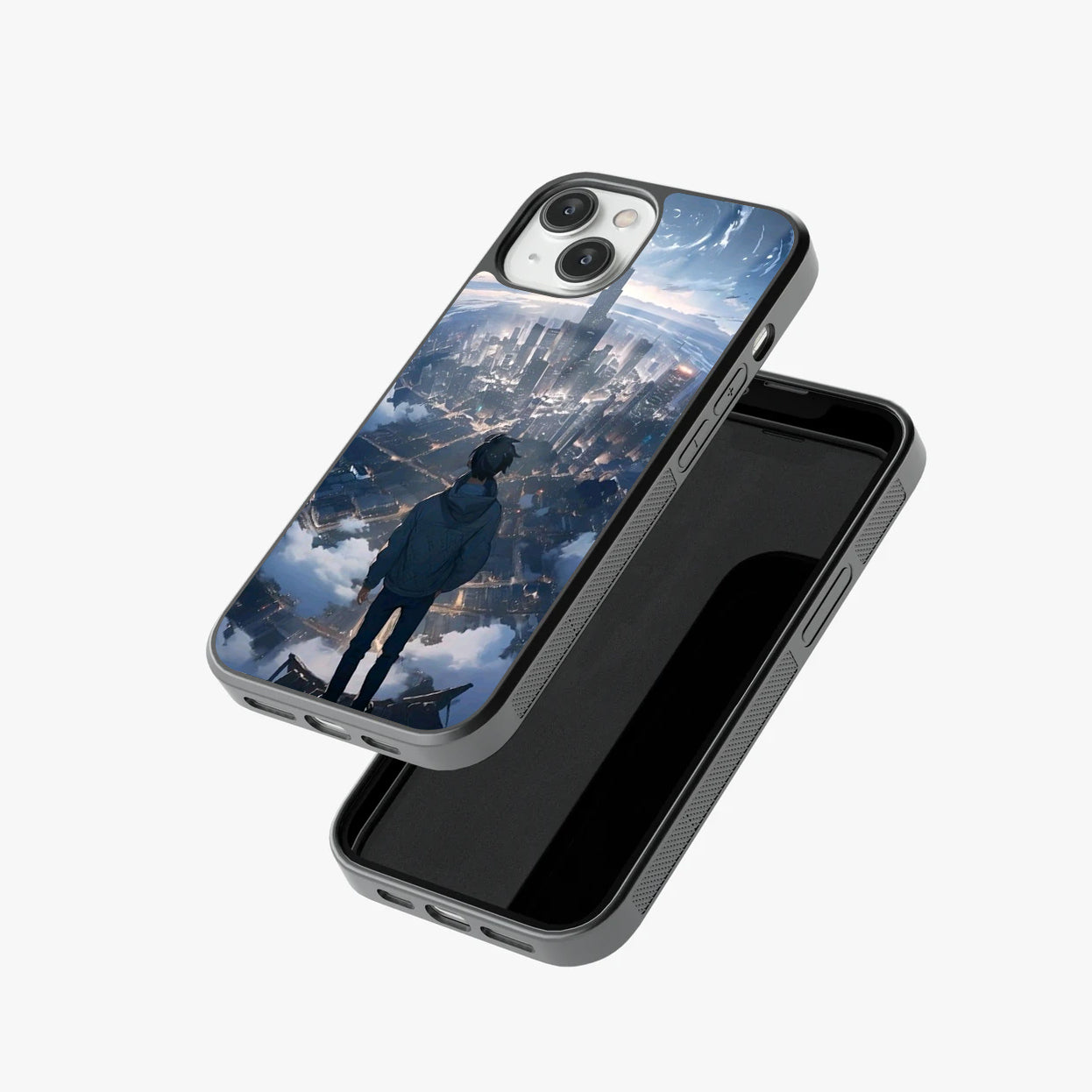 Futuristic Skyline Glass Case