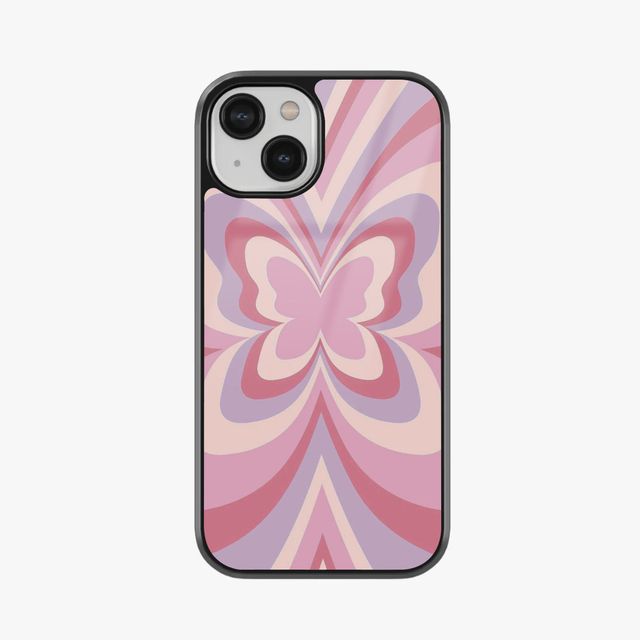 Groovy Butterfly Swirl Glass Case