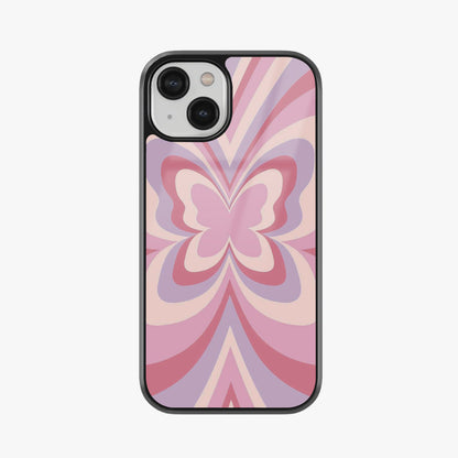 Groovy Butterfly Swirl Glass Case