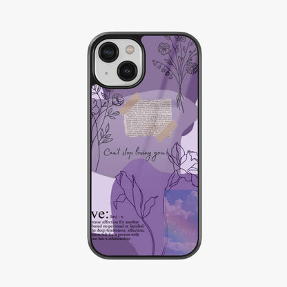 Aesthetic Floral Glass Case