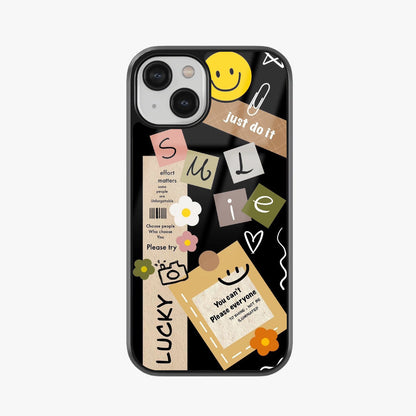 Positive Vibes Aesthetic Glass Case