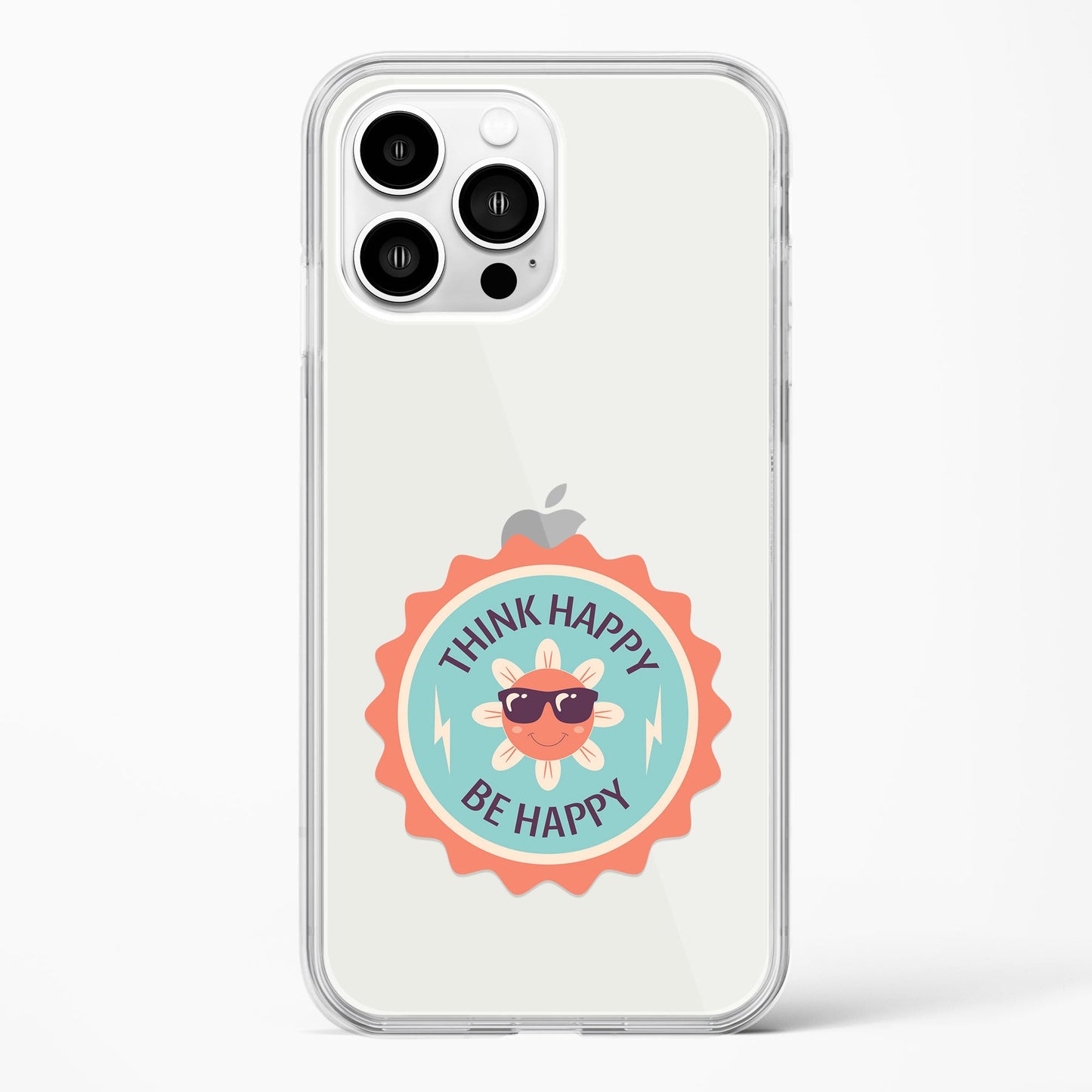 Think Happy Be Happy Clear Case