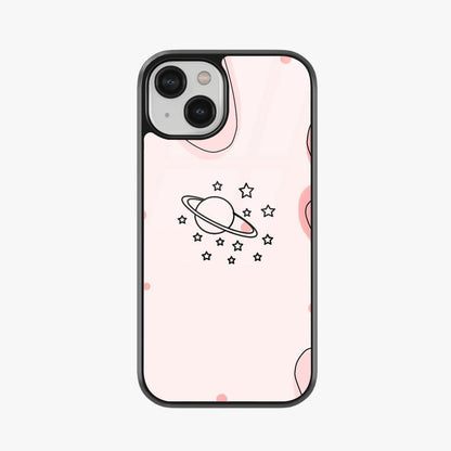 Cute Planet & Stars Aesthetic Glass Case