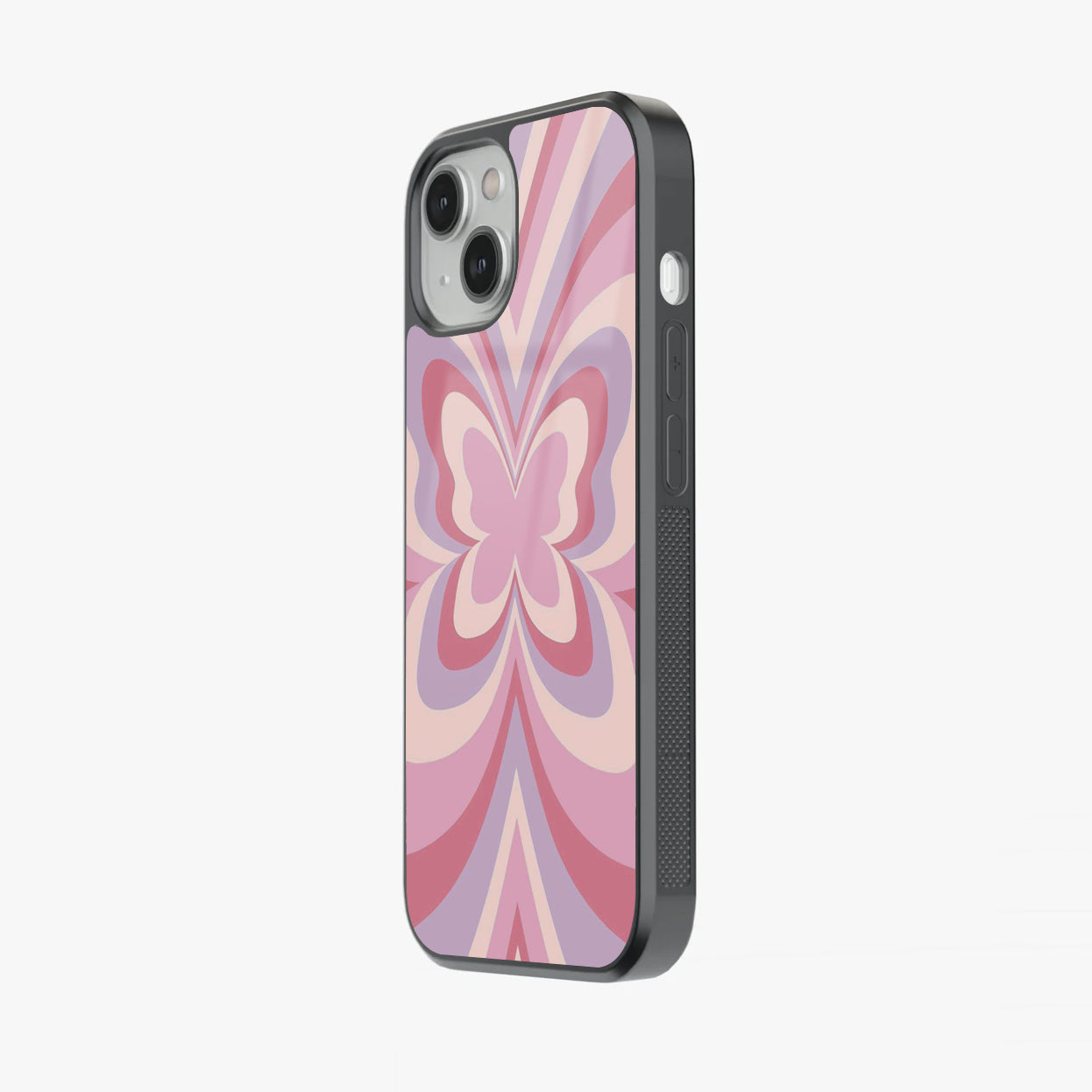 Groovy Butterfly Swirl Glass Case