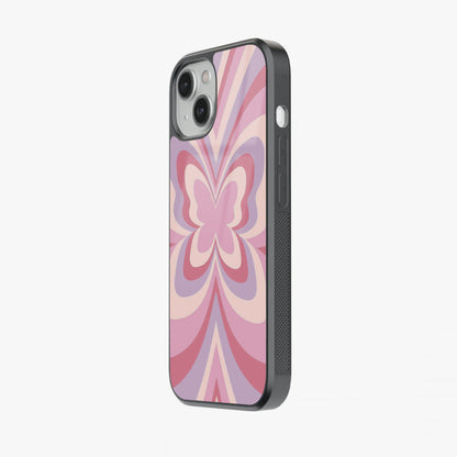 Groovy Butterfly Swirl Glass Case