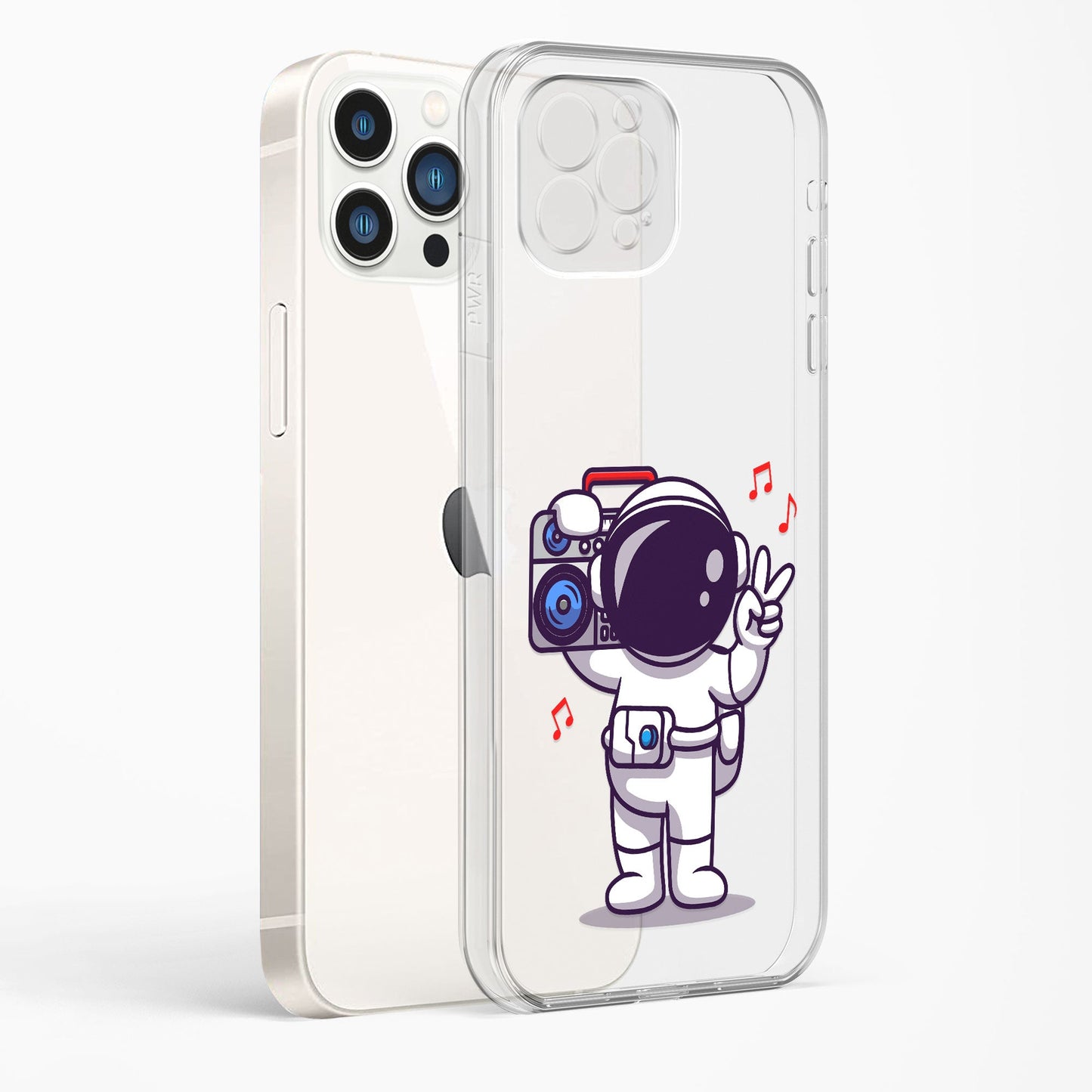 Astronaut Listening Music Clear Case