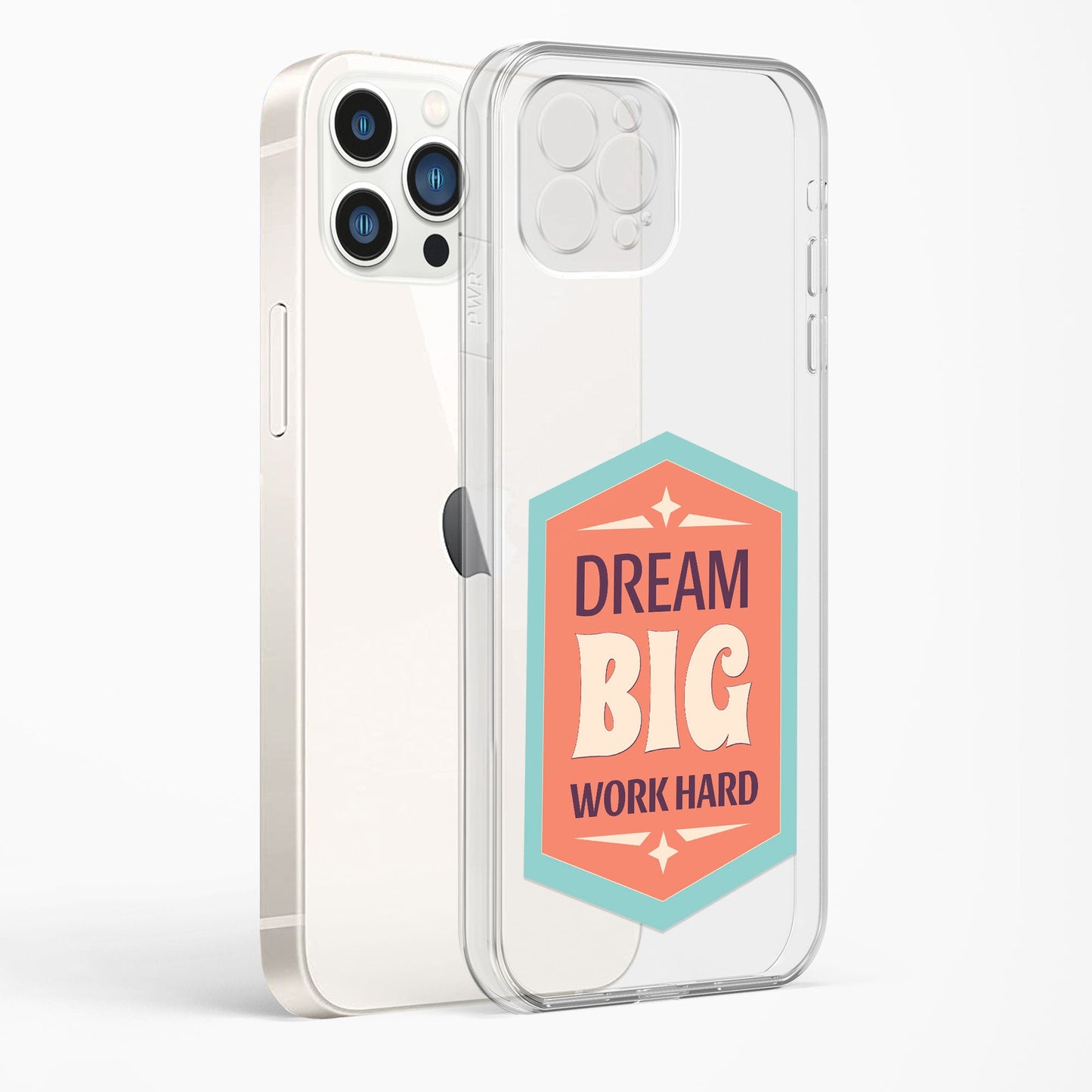 Dream Big Work Hard Clear Case
