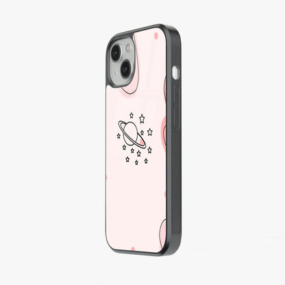 Cute Planet & Stars Aesthetic Glass Case