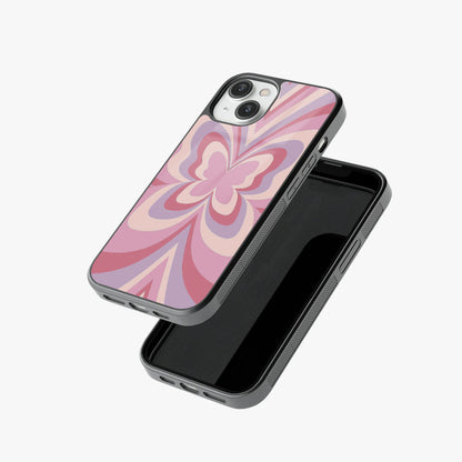 Groovy Butterfly Swirl Glass Case
