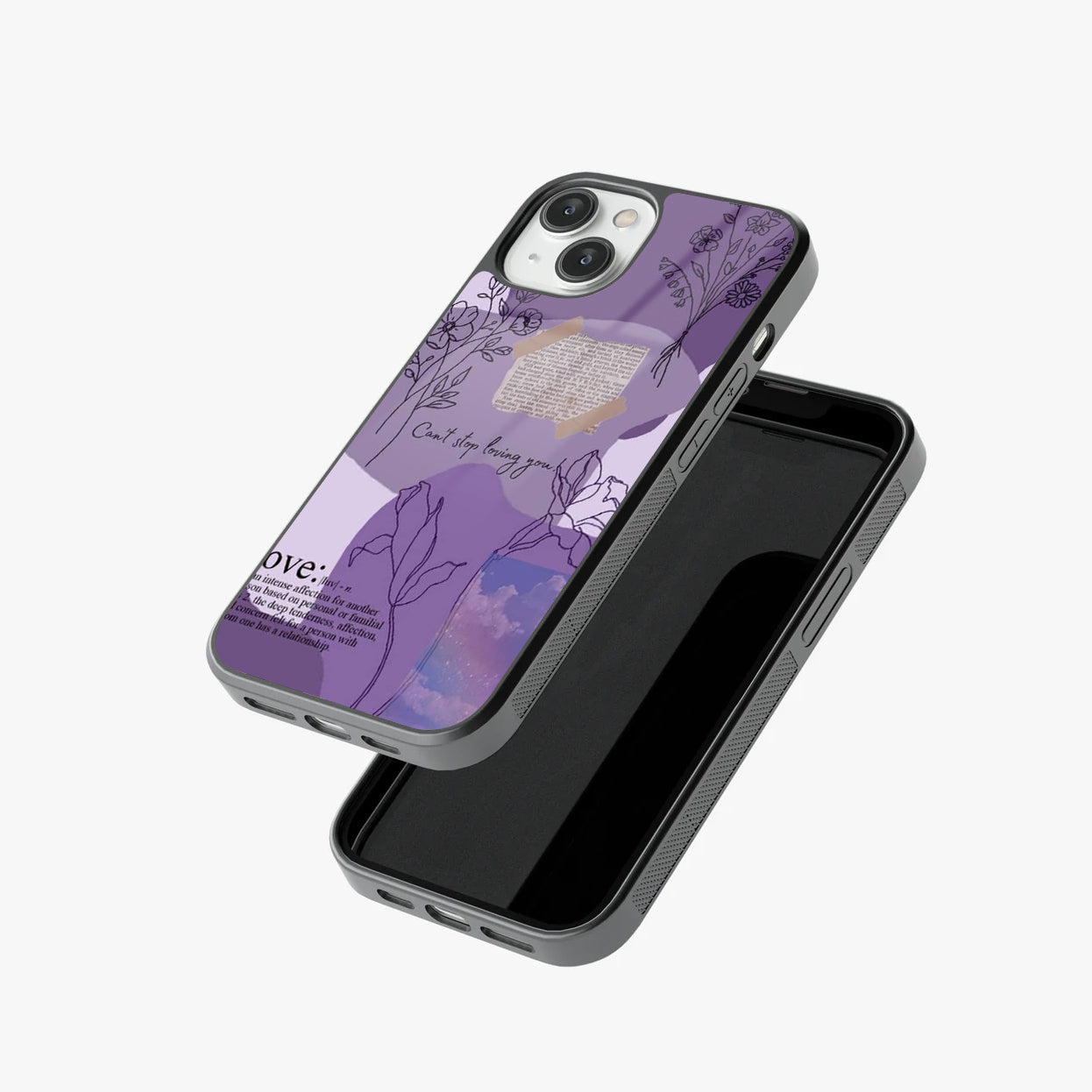 Aesthetic Floral Glass Case