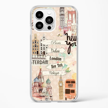 Illustrated World Cities Aesthetic Clear Case