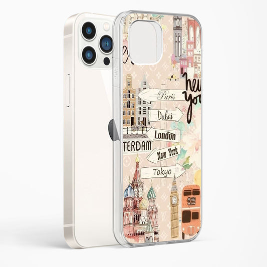 Illustrated World Cities Aesthetic Clear Case