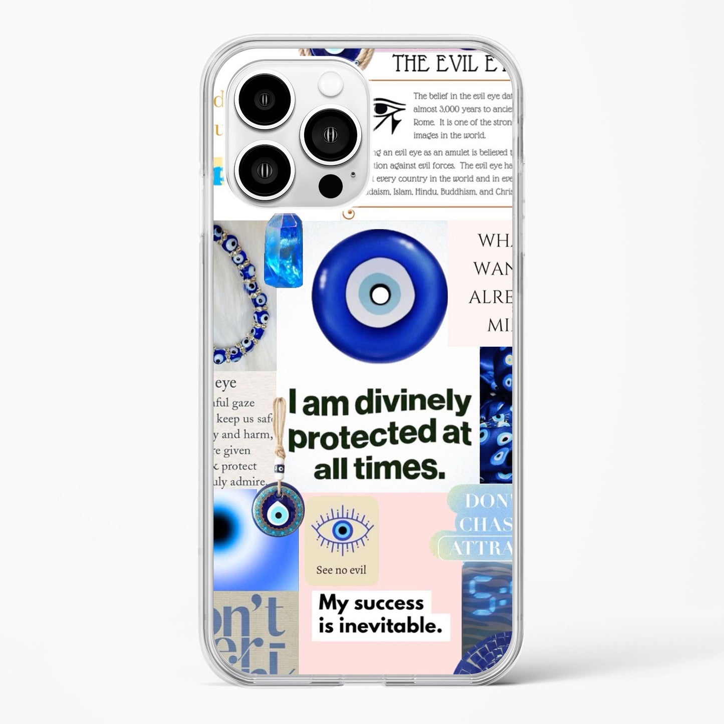 Divine Protection Evil Eye Aesthetic Collage Clear Case