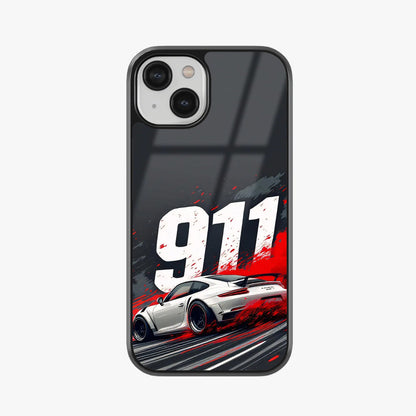 911 Drift Flash Crimson Glass Case